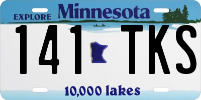 MN license plate 141TKS