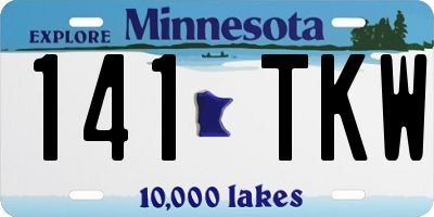 MN license plate 141TKW