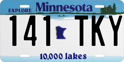 MN license plate 141TKY