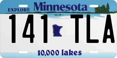 MN license plate 141TLA