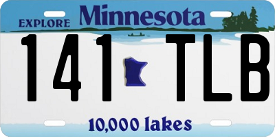 MN license plate 141TLB