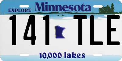 MN license plate 141TLE