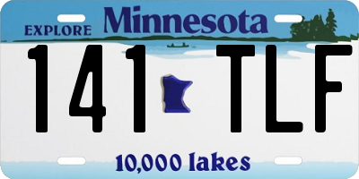 MN license plate 141TLF