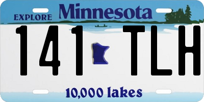 MN license plate 141TLH