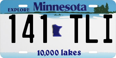 MN license plate 141TLI