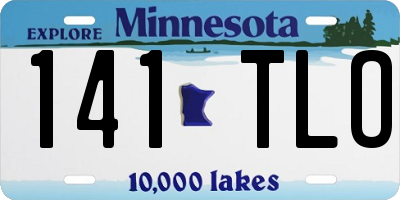 MN license plate 141TLO