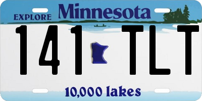 MN license plate 141TLT