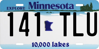 MN license plate 141TLU