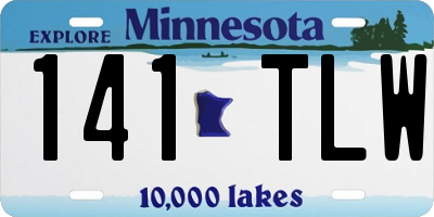 MN license plate 141TLW
