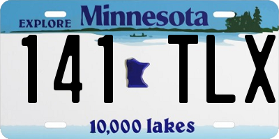 MN license plate 141TLX