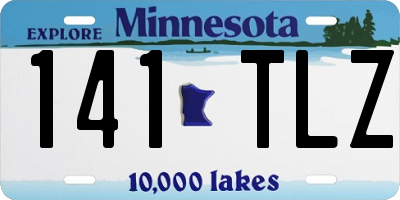 MN license plate 141TLZ