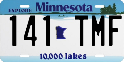 MN license plate 141TMF