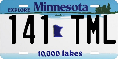 MN license plate 141TML