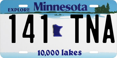 MN license plate 141TNA