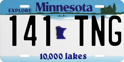 MN license plate 141TNG