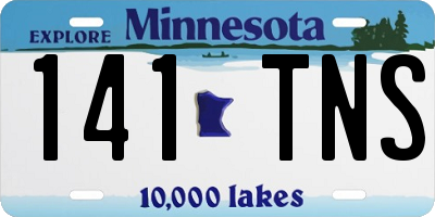 MN license plate 141TNS