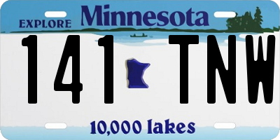MN license plate 141TNW