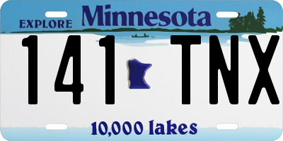 MN license plate 141TNX