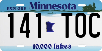 MN license plate 141TOC
