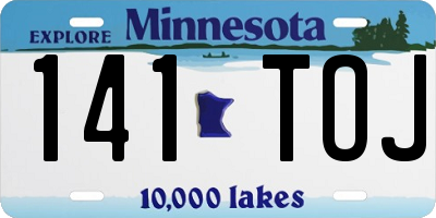 MN license plate 141TOJ