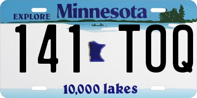 MN license plate 141TOQ