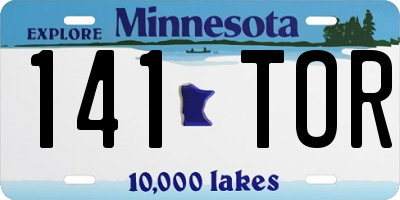 MN license plate 141TOR