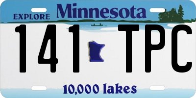MN license plate 141TPC