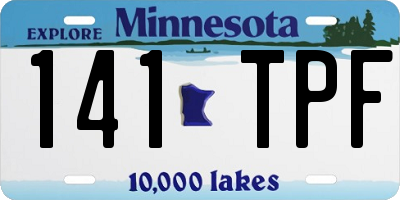 MN license plate 141TPF