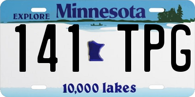 MN license plate 141TPG