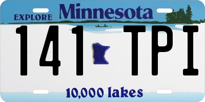 MN license plate 141TPI