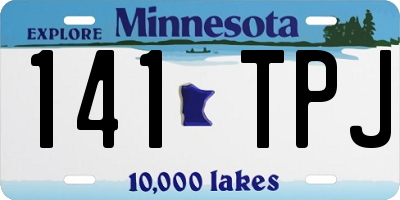 MN license plate 141TPJ
