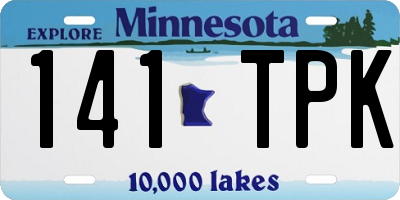 MN license plate 141TPK