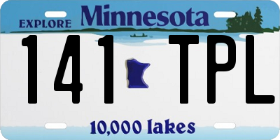 MN license plate 141TPL