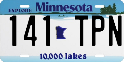 MN license plate 141TPN