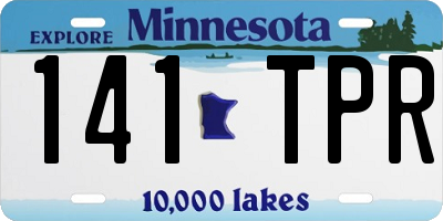 MN license plate 141TPR