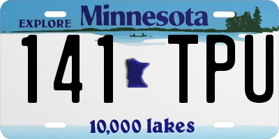 MN license plate 141TPU