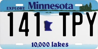 MN license plate 141TPY