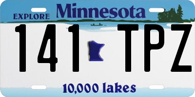 MN license plate 141TPZ