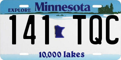MN license plate 141TQC