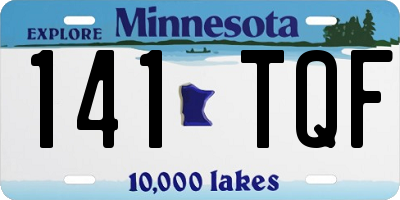 MN license plate 141TQF