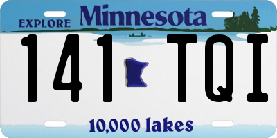 MN license plate 141TQI