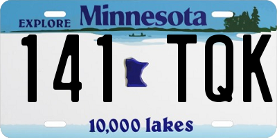 MN license plate 141TQK
