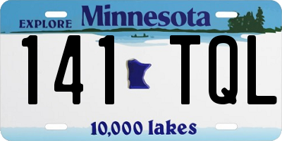 MN license plate 141TQL