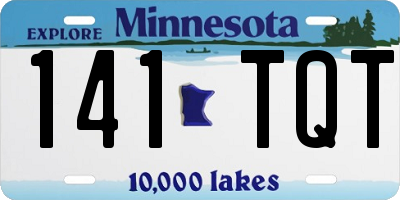 MN license plate 141TQT