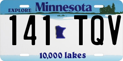 MN license plate 141TQV