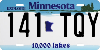 MN license plate 141TQY