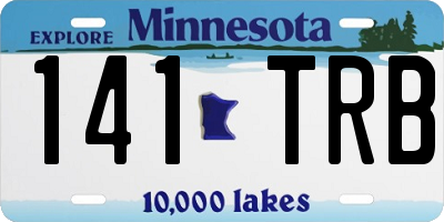 MN license plate 141TRB