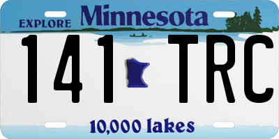 MN license plate 141TRC