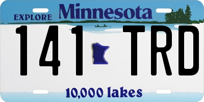 MN license plate 141TRD