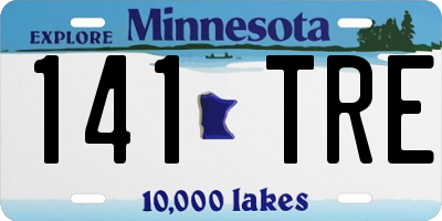 MN license plate 141TRE